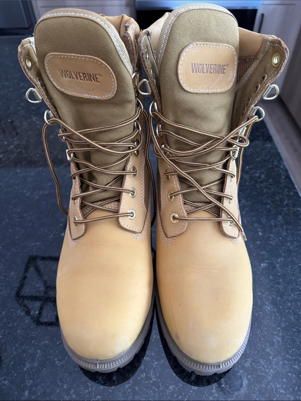 Wolverine Wheat/Tan Lace-Up Work Boots w/Thinsulate. 10.5